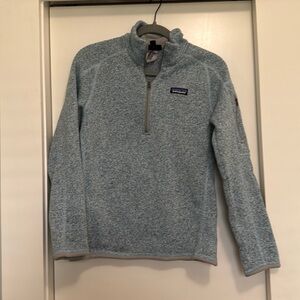 Heathered Blue Patagonia Quarter zip